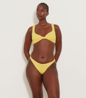Women's Hunza G Juno Bikinis Yellow | US-627395CBV